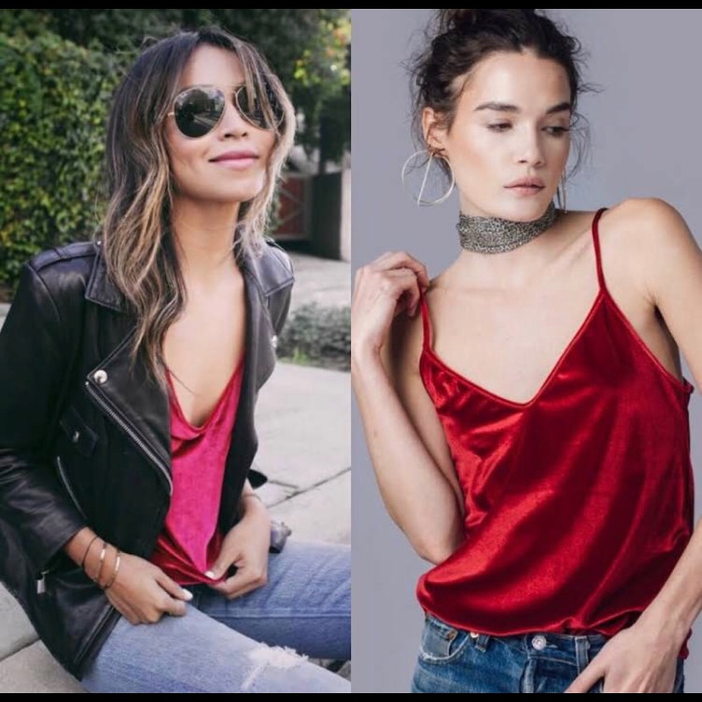 BNWT Sincerely Jules “The Chloe” velvet camisole